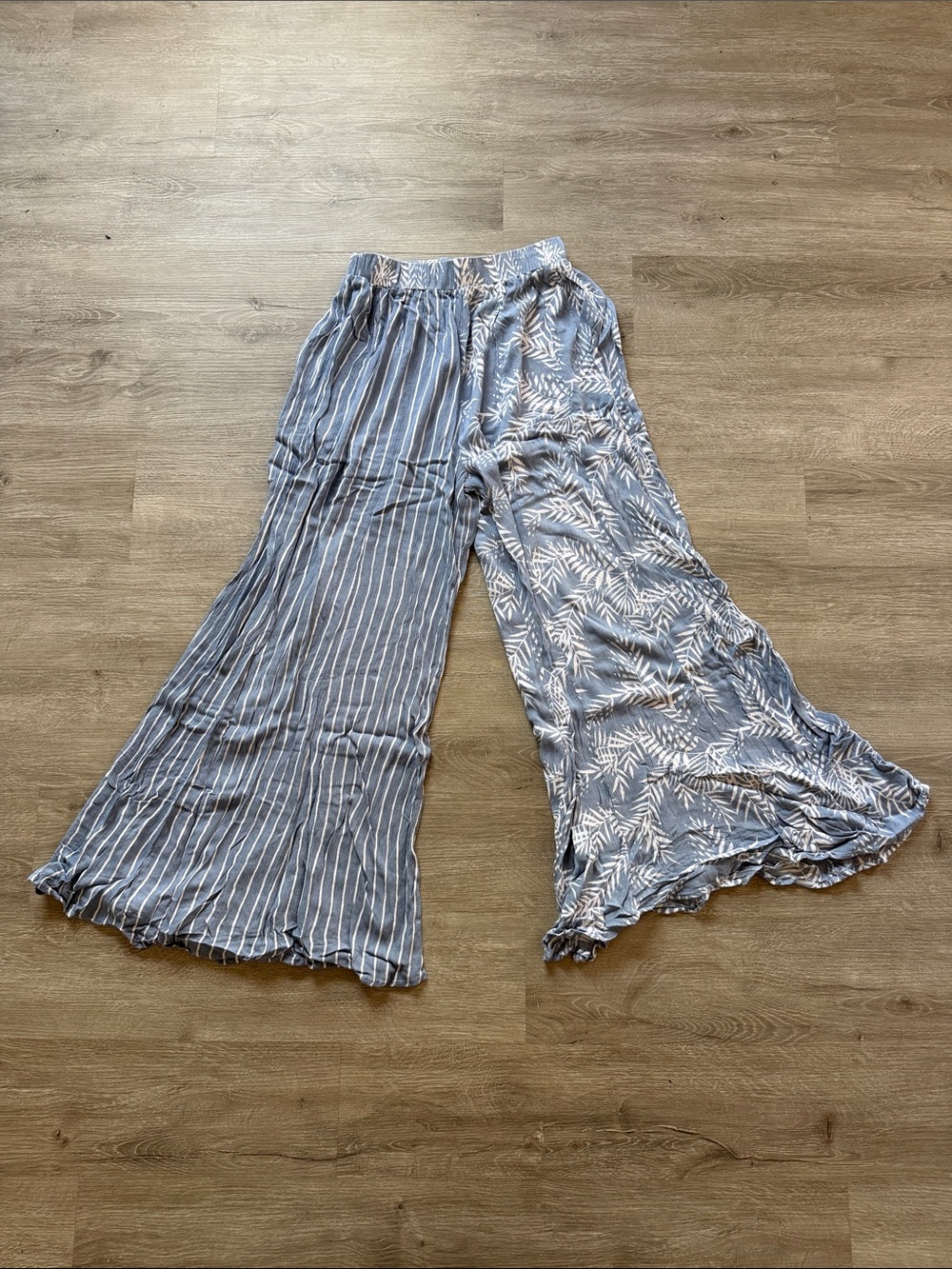 Ocean Drive Wide Leg Blue Patterned Palazzo Pants
